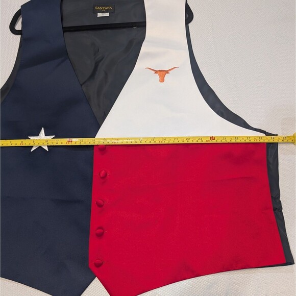 Santana Men's Size 4XL Texas Longhorns Lone Star State Flag Polyester Vest Clean - Picture 5 of 7